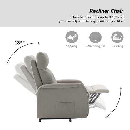 Poltrona reclinabile Elisa Power Remote Lift Assist con base in metallo