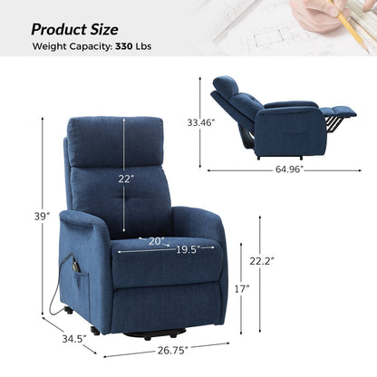 Poltrona reclinabile Elisa Power Remote Lift Assist con base in metallo