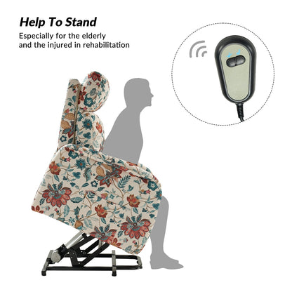 Poltrona reclinabile Elisa Power Remote Lift Assist con base in metallo