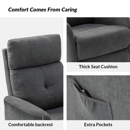 Poltrona reclinabile Elisa Power Remote Lift Assist con base in metallo