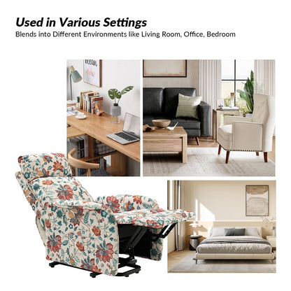 Poltrona reclinabile Elisa Power Remote Lift Assist con base in metallo