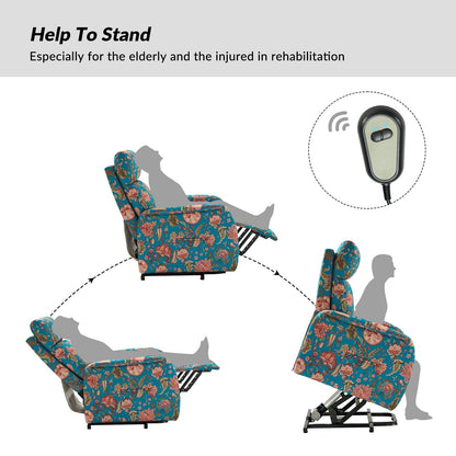 Poltrona reclinabile Elisa Power Remote Lift Assist con base in metallo