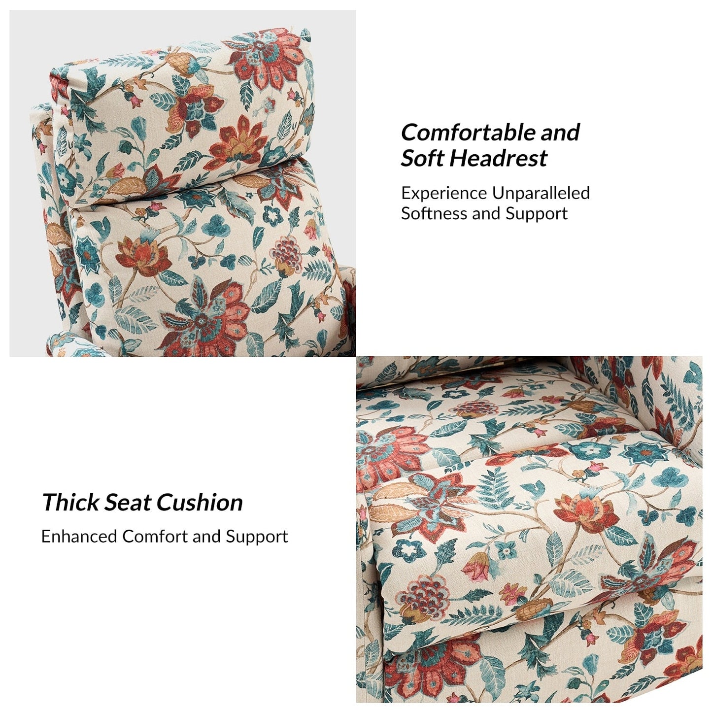 Poltrona reclinabile Elisa Power Remote Lift Assist con base in metallo