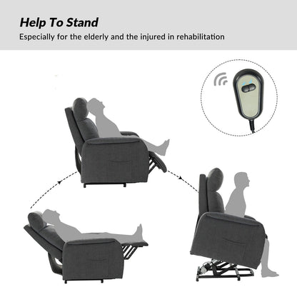 Poltrona reclinabile Elisa Power Remote Lift Assist con base in metallo