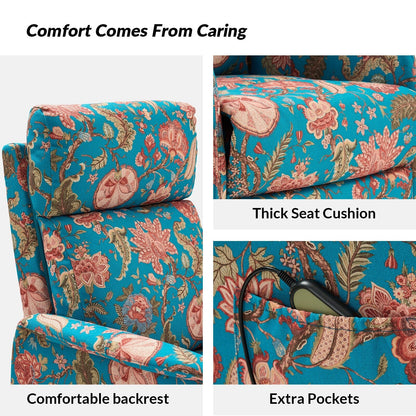 Poltrona reclinabile Elisa Power Remote Lift Assist con base in metallo