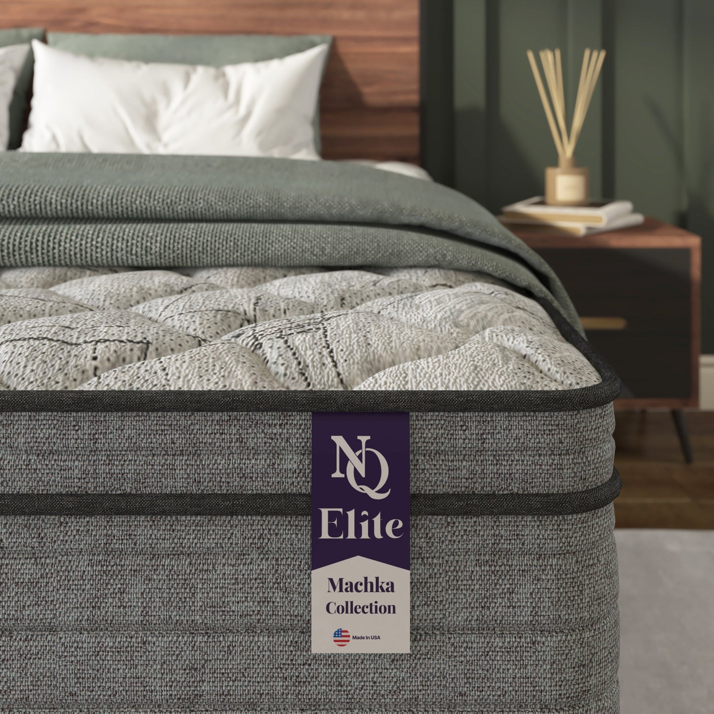 Materasso ibrido in memory foam con gel rinfrescante Elite Series Machka da 12 pollici, certificato CertiPUR-US