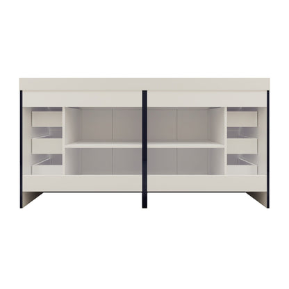 Mobile lavabo indipendente Eliza da 72'' con doppio lavabo