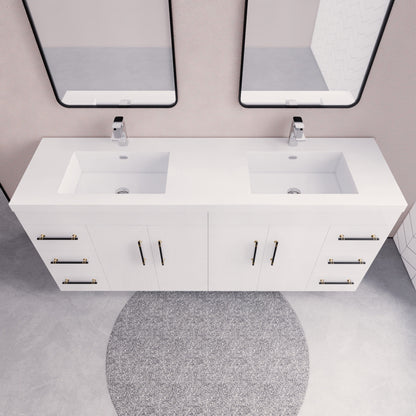 Mobile lavabo indipendente Eliza da 72'' con doppio lavabo