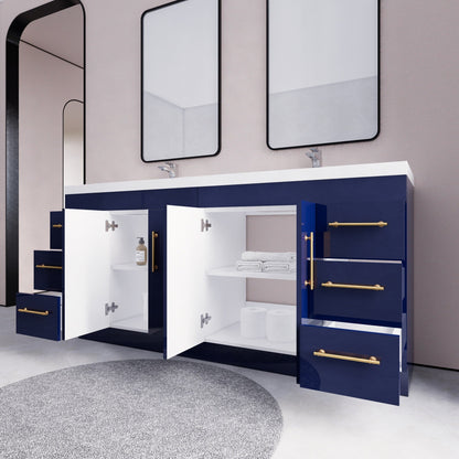 Mobile lavabo indipendente Eliza da 72'' con doppio lavabo