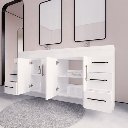 Mobile lavabo indipendente Eliza da 72'' con doppio lavabo