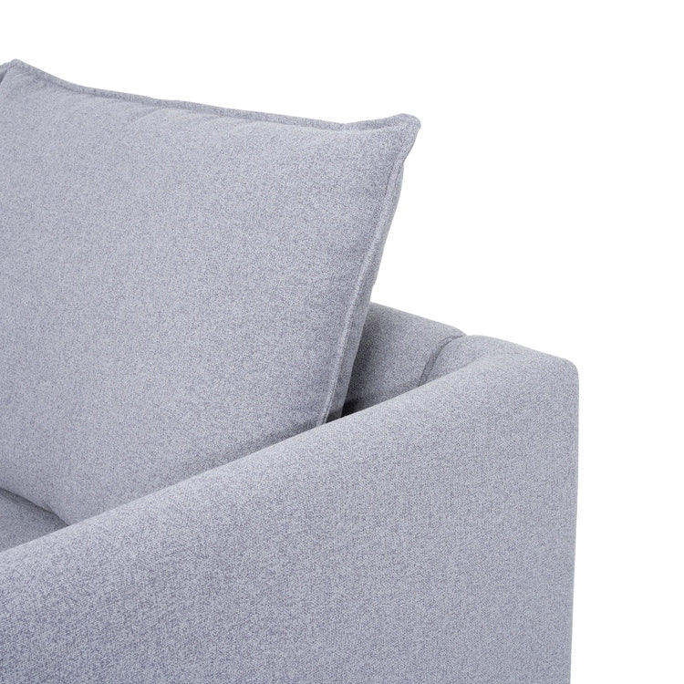 Divano modulare a 3 pezzi con seduta morbida e confortevole, divano in lino con robusta struttura in legno, ideale per piccoli spazi