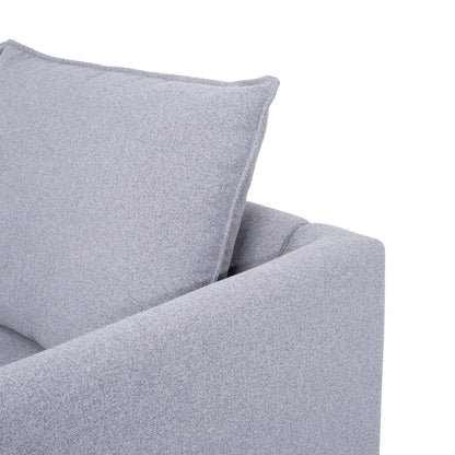 Divano modulare a 3 pezzi con seduta morbida e confortevole, divano in lino con robusta struttura in legno, ideale per piccoli spazi