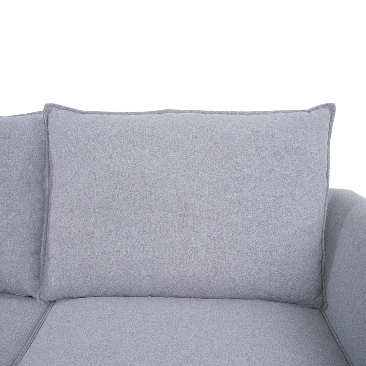 Divano modulare a 3 pezzi con seduta morbida e confortevole, divano in lino con robusta struttura in legno, ideale per piccoli spazi