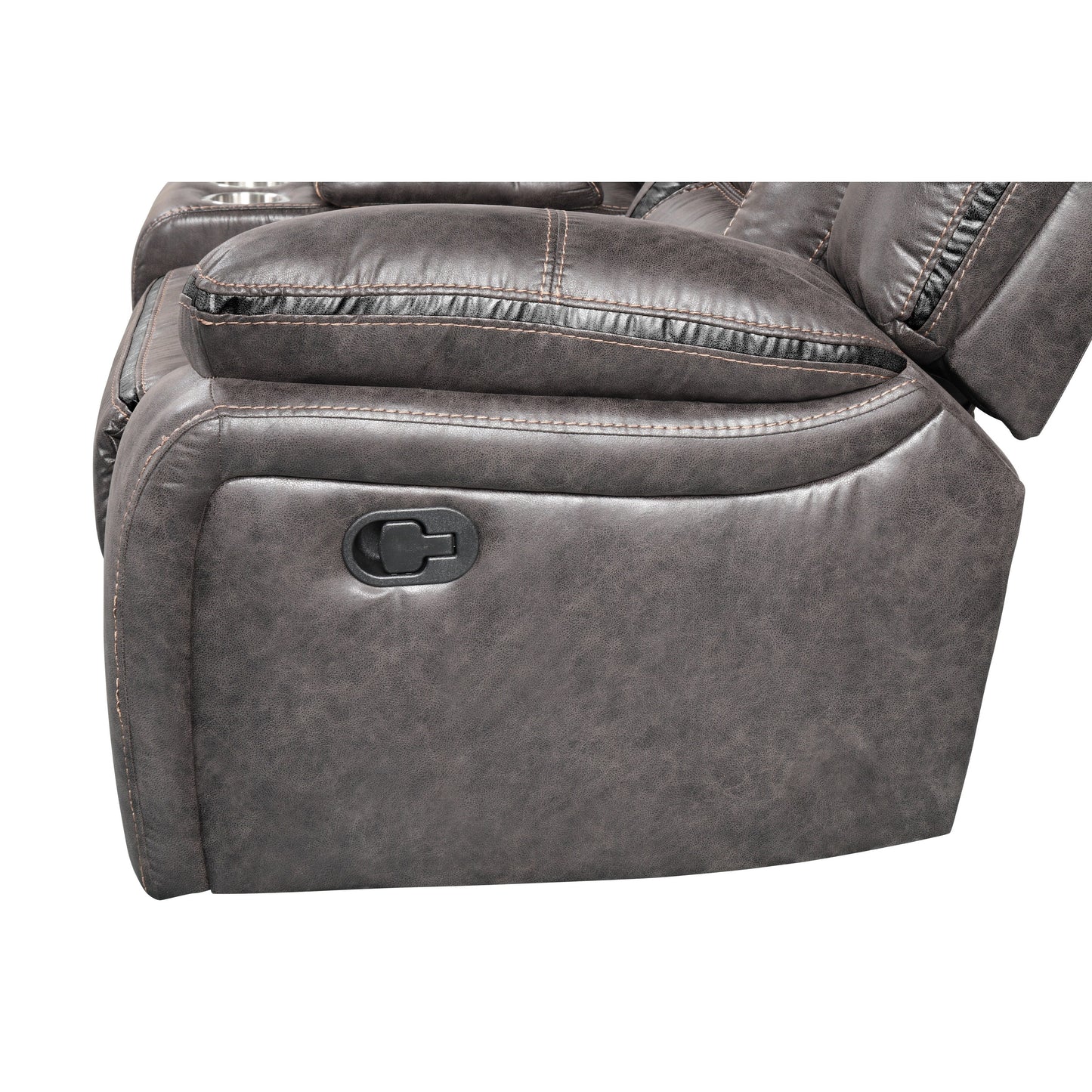 Divano reclinabile manuale Roundhill Furniture Elkton con consolle portaoggetti