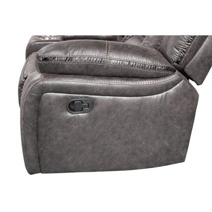 Divano reclinabile manuale Roundhill Furniture Elkton con consolle portaoggetti