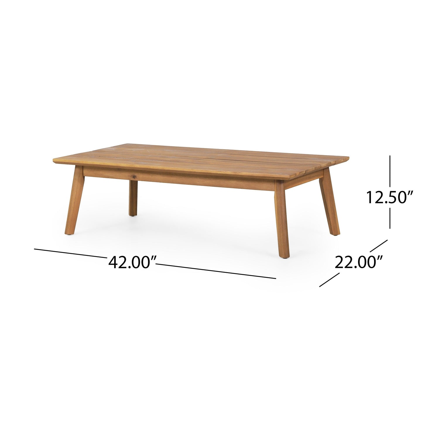 Set da esterno Ellendale Outdoor Acacia Wood da 4 posti con cuscino di Christopher Knight Home