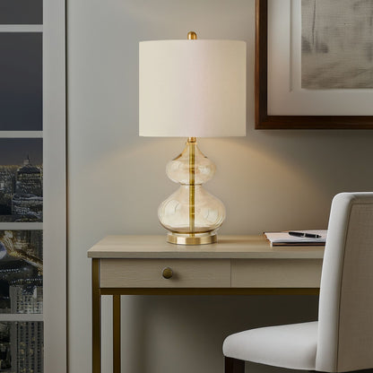 Lampada da tavolo in vetro curvato Ellipse Gourd, set da 2