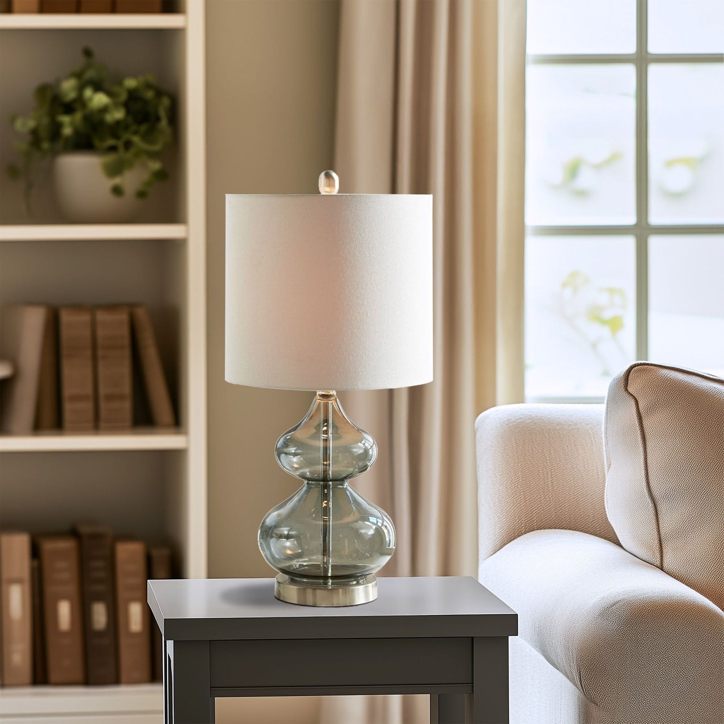 Lampada da tavolo in vetro curvato Ellipse Gourd, set da 2