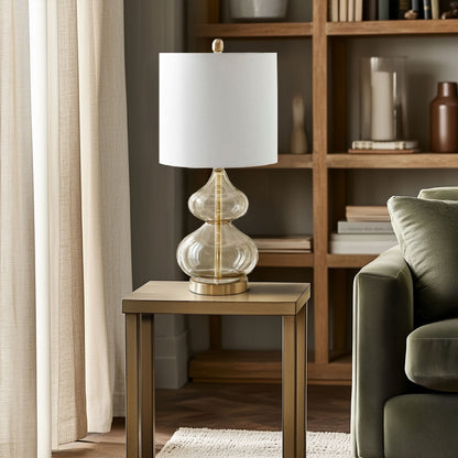 Lampada da tavolo in vetro curvato Ellipse Gourd, set da 2