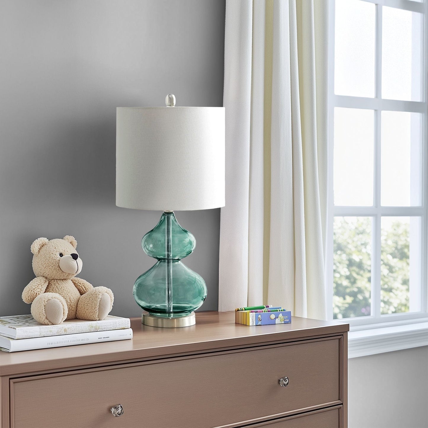 Lampada da tavolo in vetro curvato Ellipse Gourd, set da 2