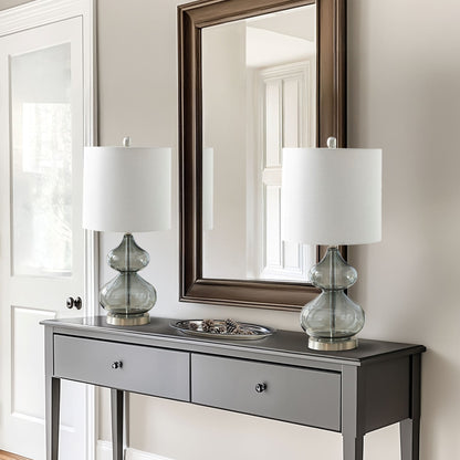 Lampada da tavolo in vetro curvato Ellipse Gourd, set da 2