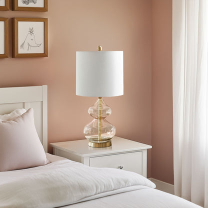 Lampada da tavolo in vetro curvato Ellipse Gourd, set da 2