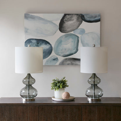 Lampada da tavolo in vetro curvato Ellipse Gourd, set da 2