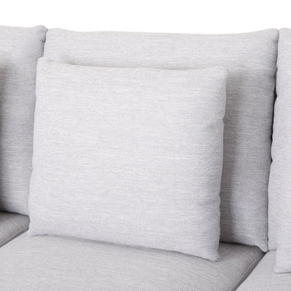 Divano moderno a 3 posti in tessuto Elliston con cuscini decorativi di Christopher Knight Home