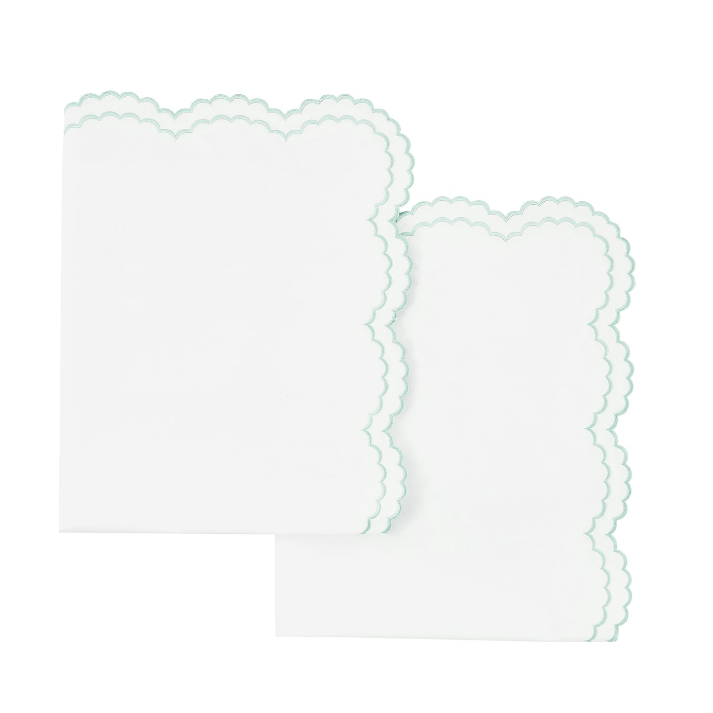 Set copripiumino matrimoniale e federa in percalle di cotone fresco ricamato