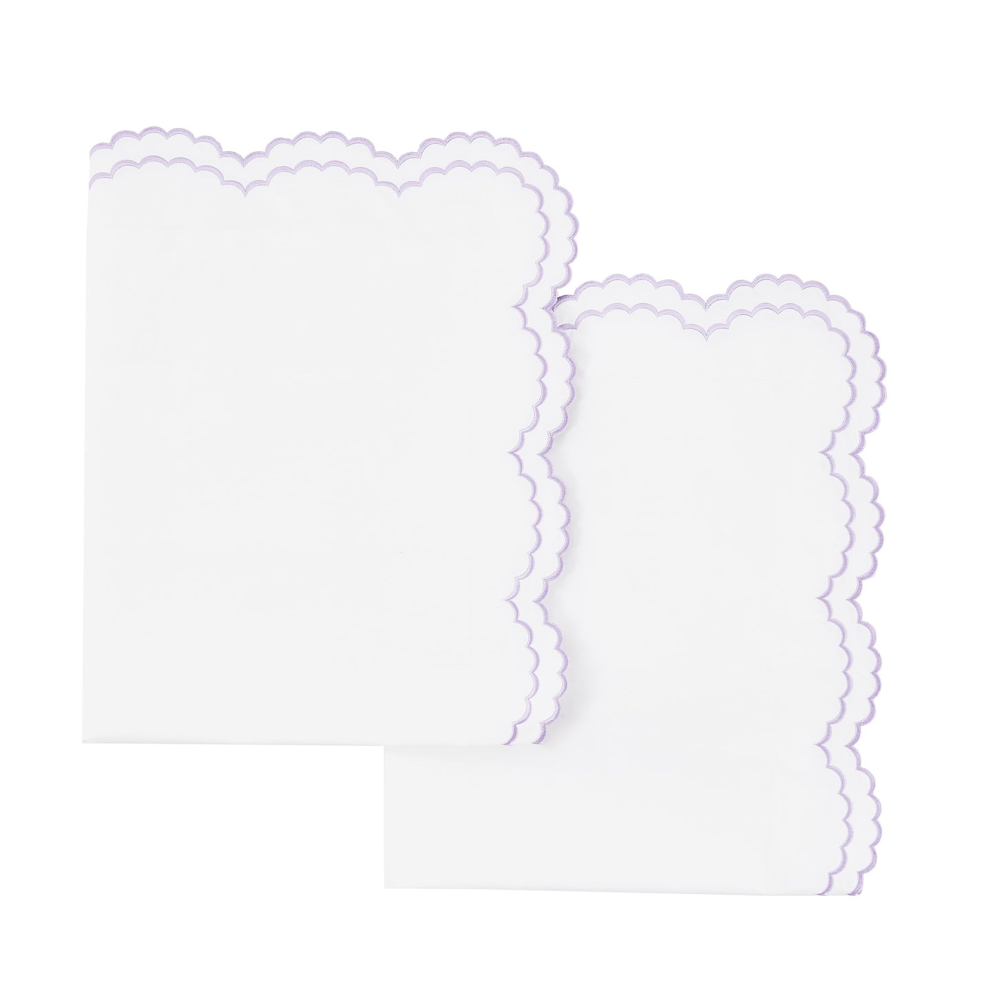 Set copripiumino matrimoniale e federa in percalle di cotone fresco ricamato