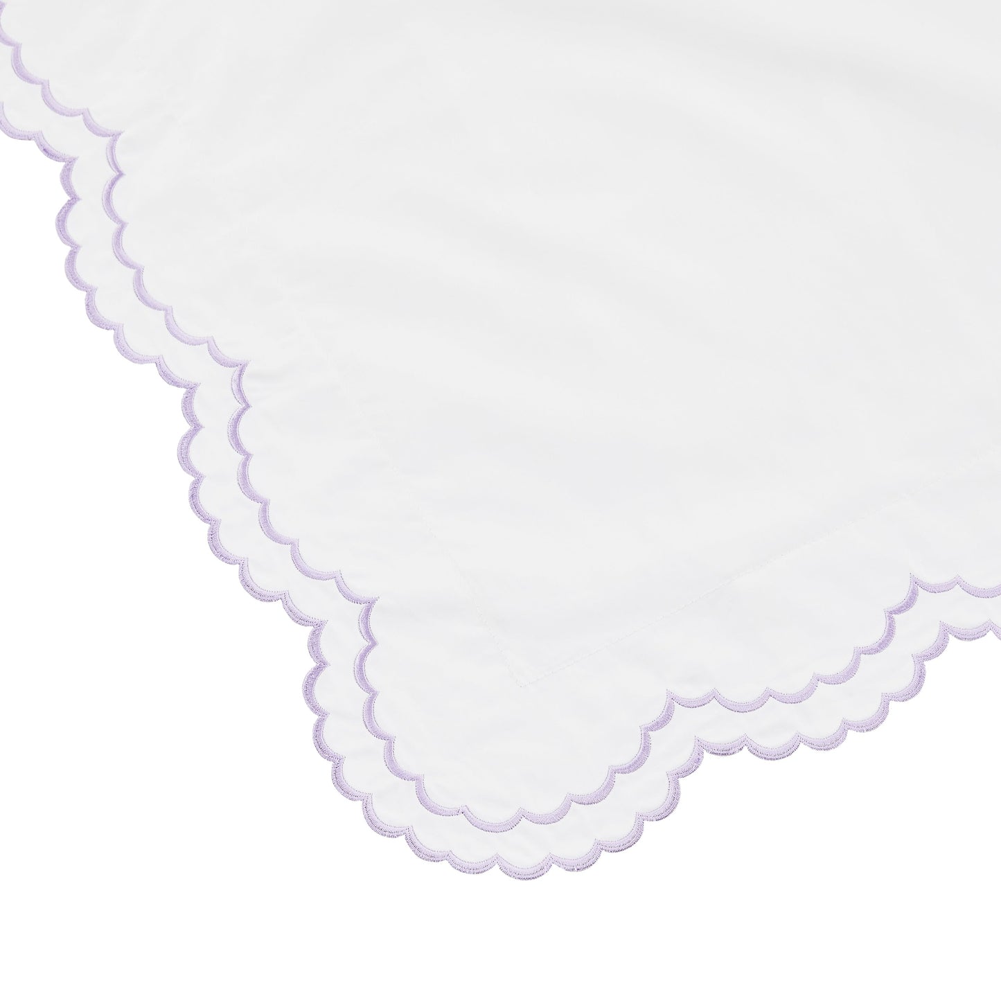 Set copripiumino matrimoniale e federa in percalle di cotone fresco ricamato