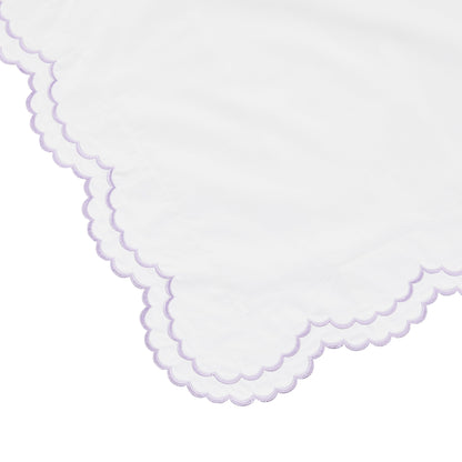 Set copripiumino matrimoniale e federa in percalle di cotone fresco ricamato