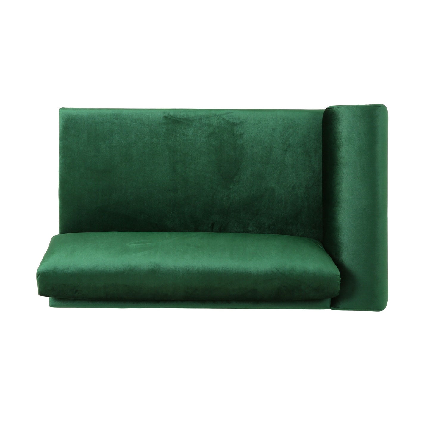 Divano Emerald Modern 111 in velluto a 4 posti con gambe in metallo e robusta struttura in legno per soggiorno