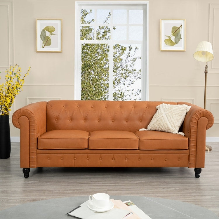 Divano Chesterfield Elegance, comfort lussuoso per soggiorni accoglienti, divano moderno di metà secolo, Elegance, divano a 3 posti