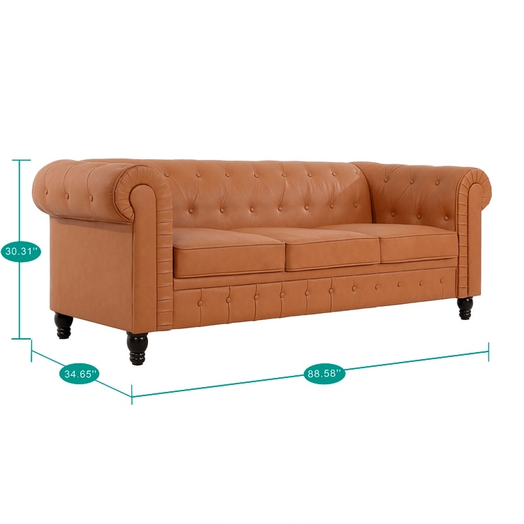 Divano Chesterfield Elegance, comfort lussuoso per soggiorni accoglienti, divano moderno di metà secolo, Elegance, divano a 3 posti