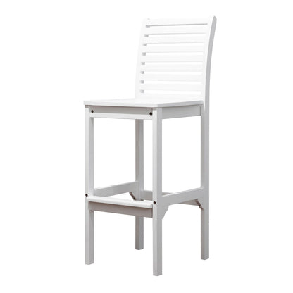 Set da pranzo con tavolo e sedie da bar in legno Emilio