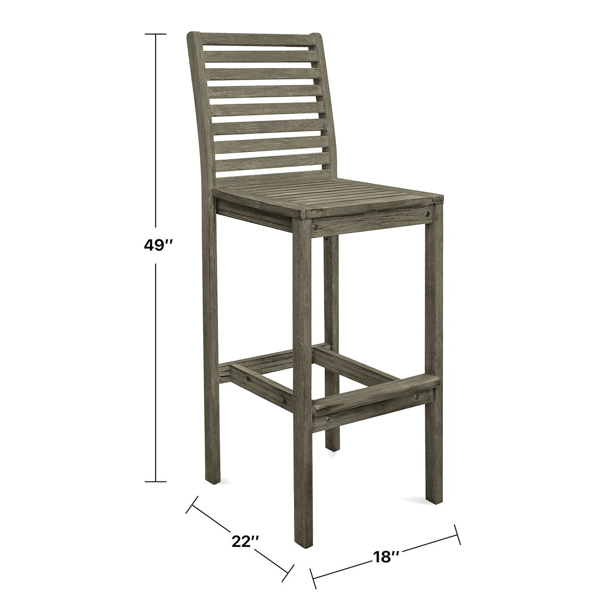 Set da pranzo con tavolo e sedie da bar in legno Emilio