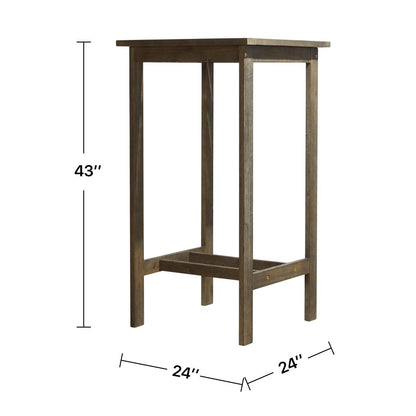 Set da pranzo con tavolo e sedie da bar in legno Emilio
