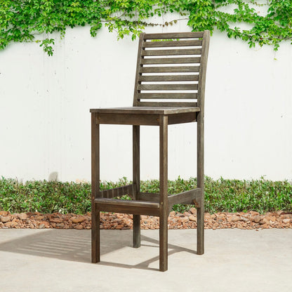 Set da pranzo con tavolo e sedie da bar in legno Emilio