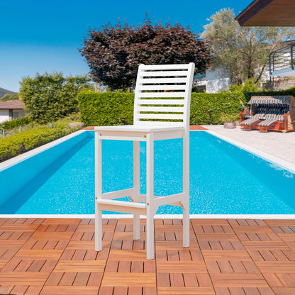 Set da pranzo con tavolo e sedie da bar in legno Emilio