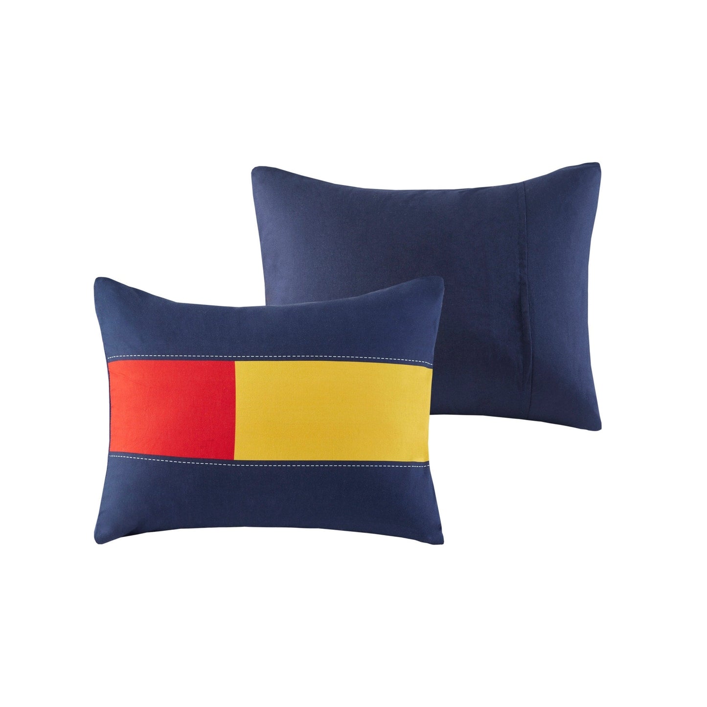 Set copripiumino stampato a righe Emmett di Intelligent Design Kids