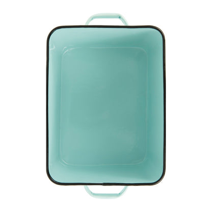 Scatola per il pane in metallo smaltato con messaggio sul pane