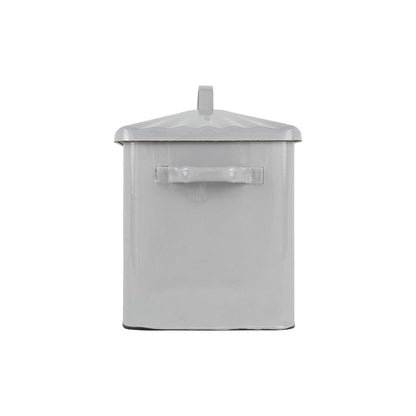 Scatola per il pane in metallo smaltato con messaggio sul pane