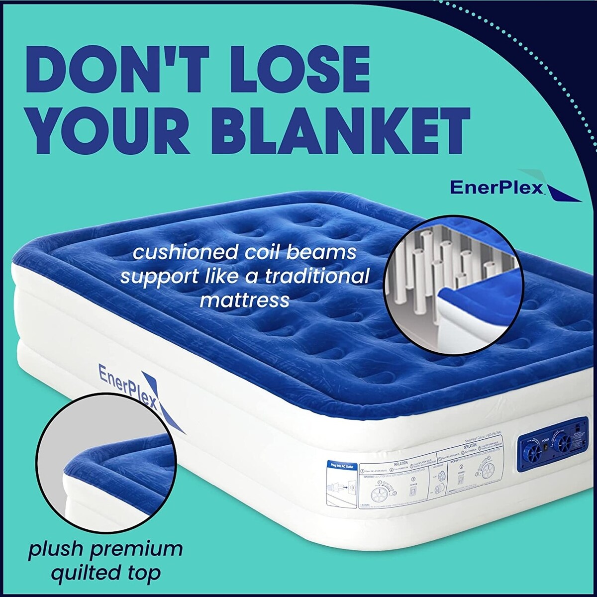 Materasso ad aria EnerPlex con pompa integrata - Misura Queen