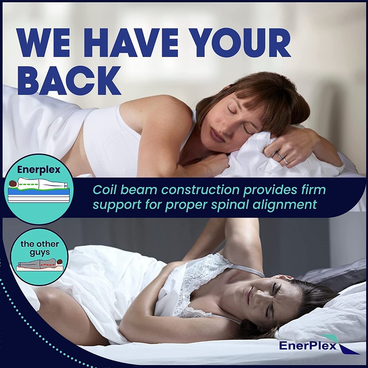 Materasso ad aria EnerPlex con pompa integrata - Misura Queen