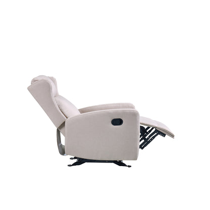 Poltrona reclinabile ergonomica girevole a 360°, regolabile, in tessuto, con supporto lombare.