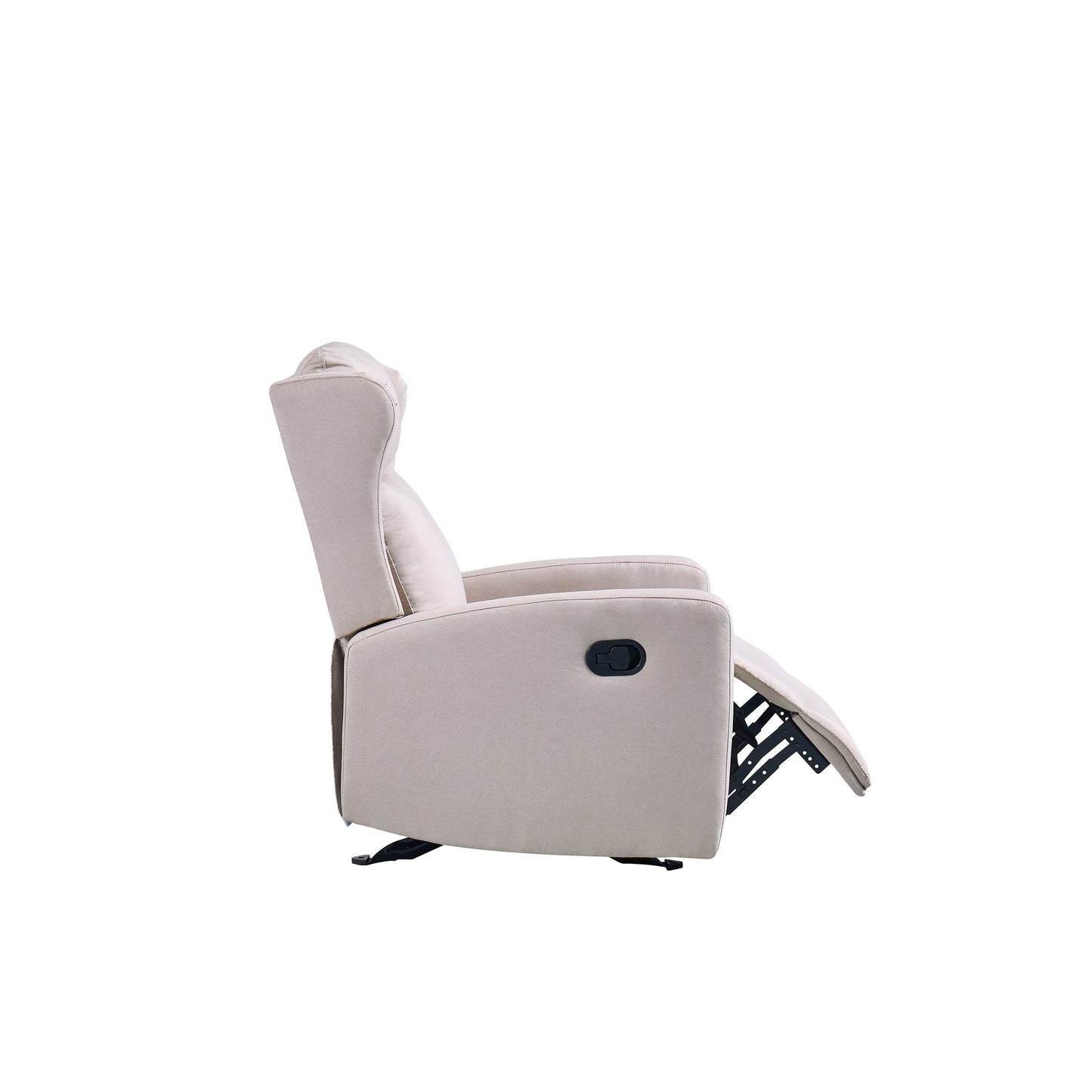 Poltrona reclinabile ergonomica girevole a 360°, regolabile, in tessuto, con supporto lombare.