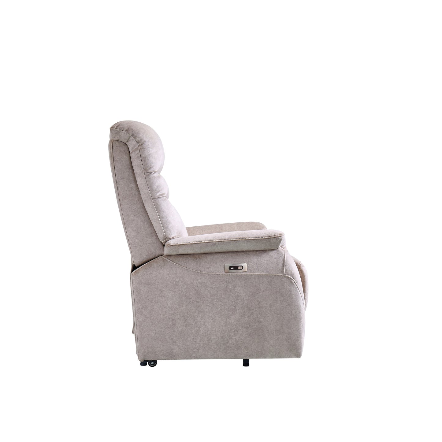 Poltrona reclinabile ergonomica elettrica con sollevamento, divano singolo in velluto con telecomando e poggiapiedi estensibile