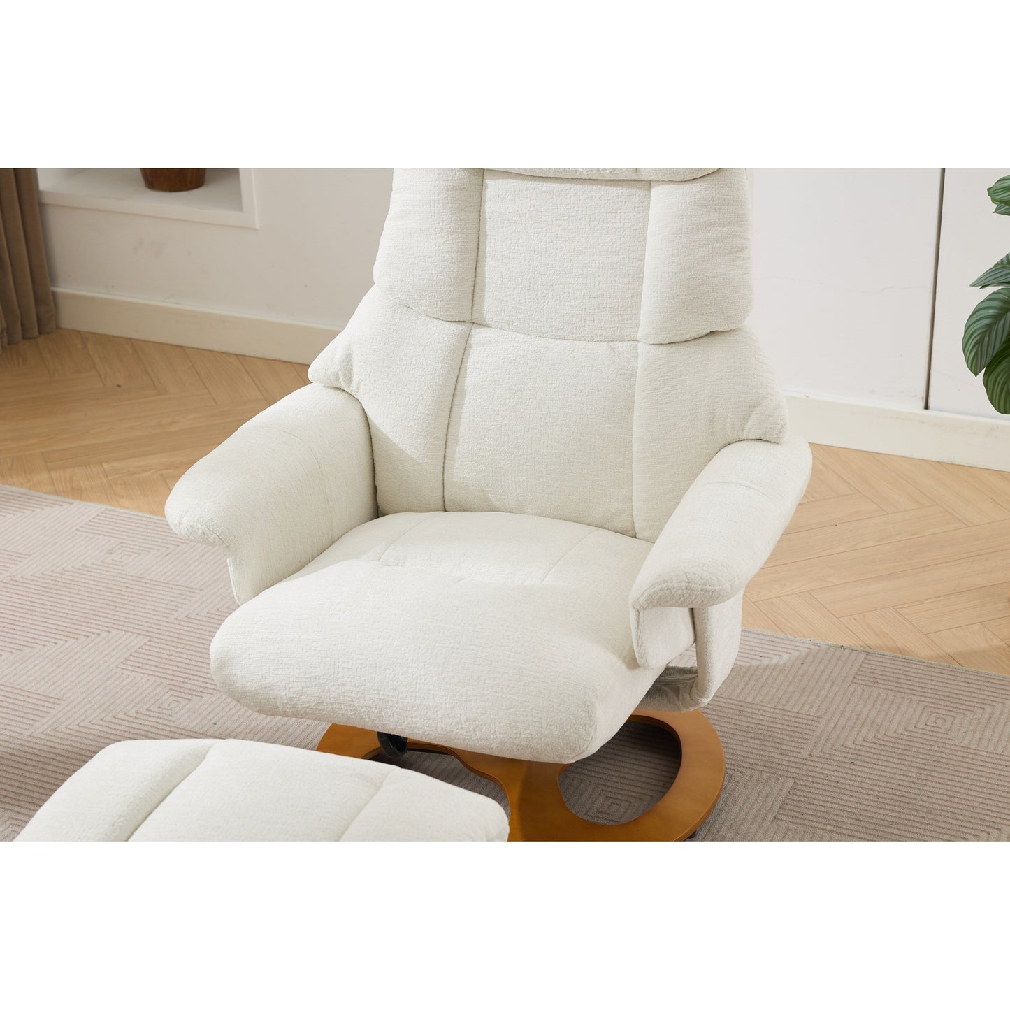 Poltrona reclinabile ergonomica con pouf