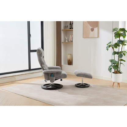 Poltrona reclinabile ergonomica con pouf